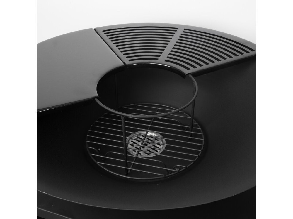 Barbecue plancha brasero für Kohle und Holz "Maréchal" - Ø 81 cm - Schwarz