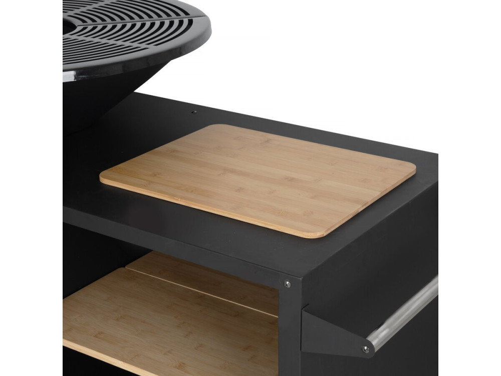 Barbecue plancha brasero für Kohle und Holz "Maréchal" - Ø 81 cm - Schwarz