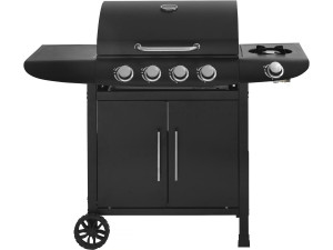 Gasgrill "Feria 5" - 5 Brenner davon 1 Seitenbrenner - 14,5 kW - Schwarz
