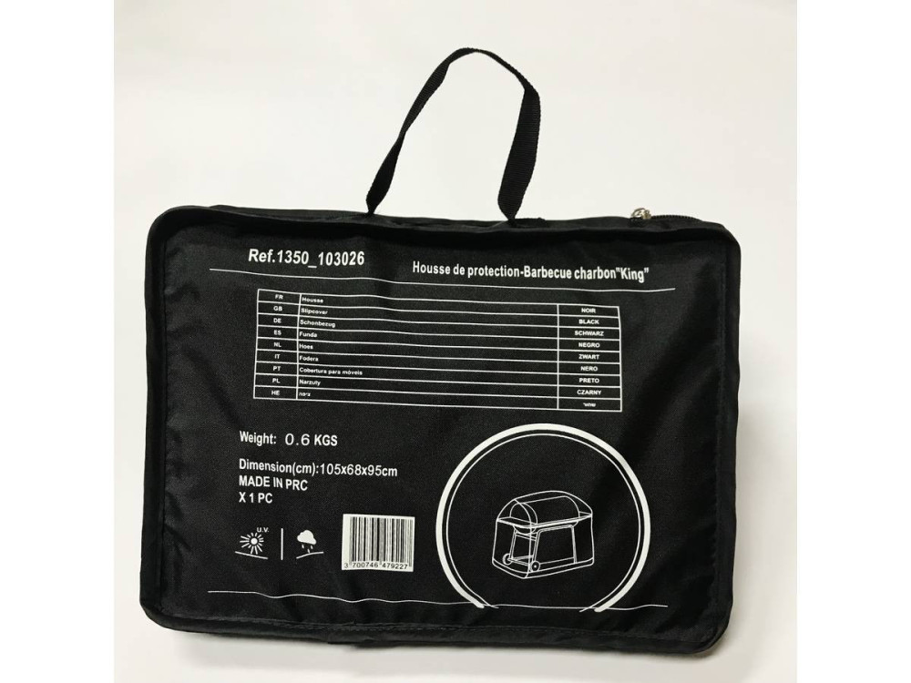 Grillabdeckung - 105 x 68 x 95 cm - Schwarz