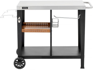 Grill-Beistellwagen "Gelia" 117 x 59 cm - Edelstahl - Schwarz