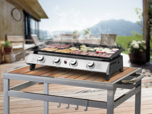 Plancha mit 4 Gasbrennern "Jolly" - 10 kW - Grau 2