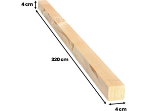 Holzpfosten -  3,2 m in 4 x 4 cm 2