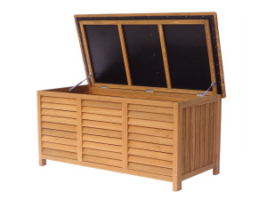 Gartenbox aus Holz "Macao" - 130 x 64 x 60 cm - Braun 2