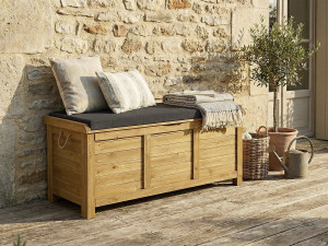 Gartenbox aus Holz "Gana" - 125 x 60 x 54 cm - Braun 2