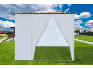 Sukkah-Set NINA anpassbar 3 x 3 - 3 Bambusrollen und 2 Holzpfosten 2