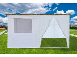 Sukkah-Set NINA anpassbar - 4 x 3 - 4 Bambusrollen und 4 Holzpfosten 2