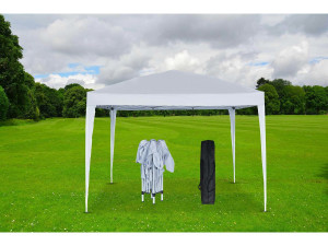 Faltbarer Gartenpavillon "Svetlana 3" - 9 m² - 3 x 3 m - Weiß 2