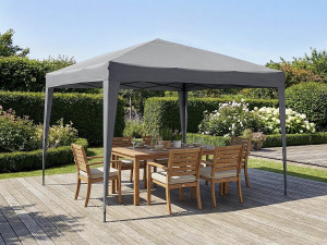 Zusammenklappbare Gartenlaube "Svetlana 3" - 9 m² - 3 x 3 m - Grau 2
