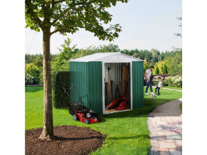 Gerätehaus aus Metall "Rosas" - 2,71 m² - Grün 2