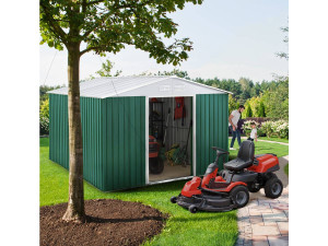 Gerätehaus aus Metall "Rosas" - 7,06 m² - Grün 2
