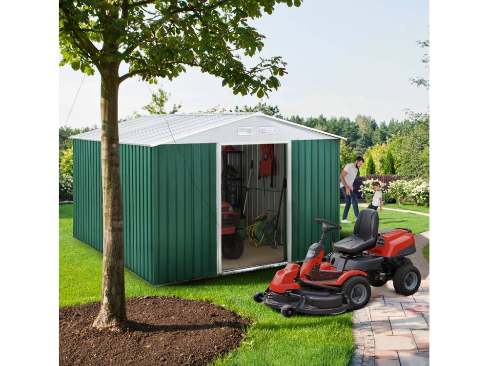 Gerätehaus aus Metall "Rosas" - 7,06 m² - Grün