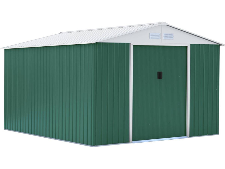 Gerätehaus aus Metall "Rosas" - 10,85 m² - Grün