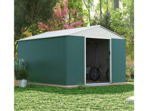 Gerätehaus aus Metall "Rosas" - 10,85 m² - Grün 2