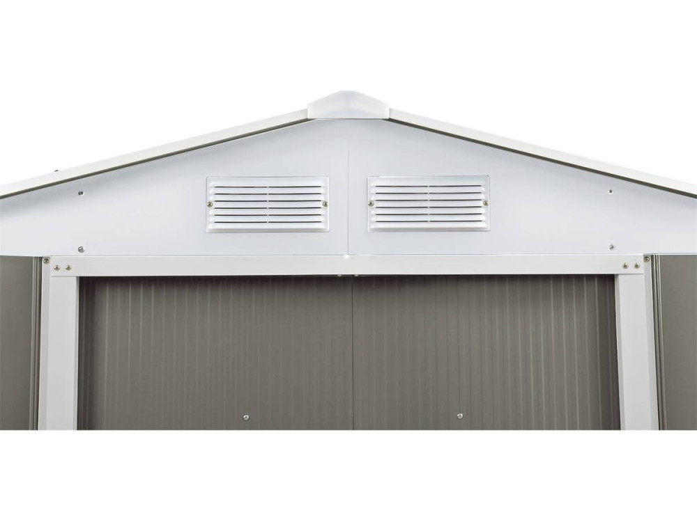 Gerätehaus aus Metall „Dallas“ - 5,29 m2 (4,83 m2 Bodenfläche) - Taupe