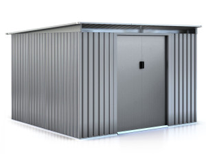 Gerätehaus aus Metall mit Flachdach "Texas" - 6,29 m² - Grau