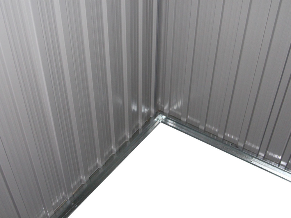 Gerätehaus aus Metall mit Flachdach "Texas" - 6,29 m² - Grau