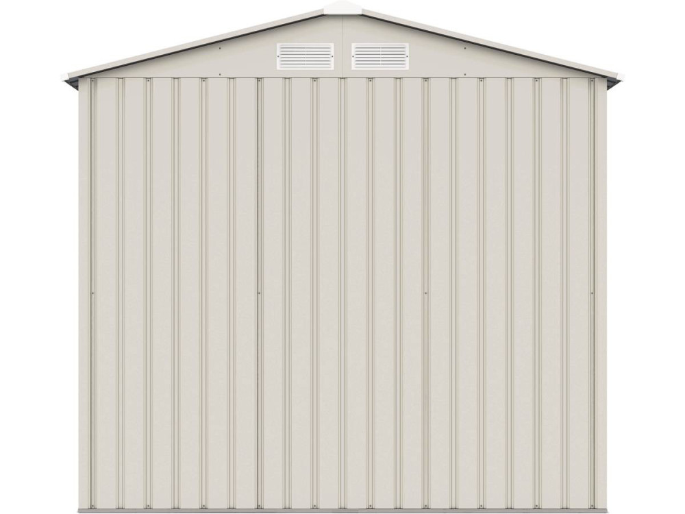 Gerätehaus aus Metall "Nebraska" - 2,71 m² - Beige/Anthrazitgrau