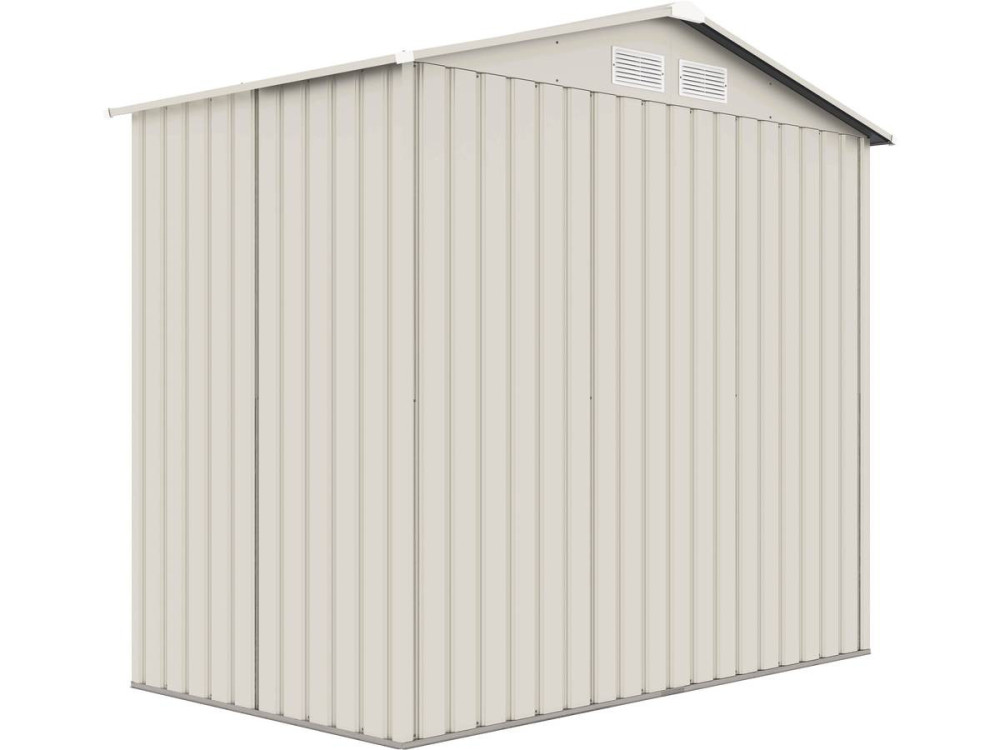 Gerätehaus aus Metall "Nebraska" - 2,71 m² - Beige/Anthrazitgrau