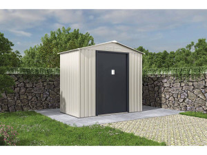 Gerätehaus aus Metall "Nebraska" - 4,07 m² - Beige/Anthrazitgrau 2