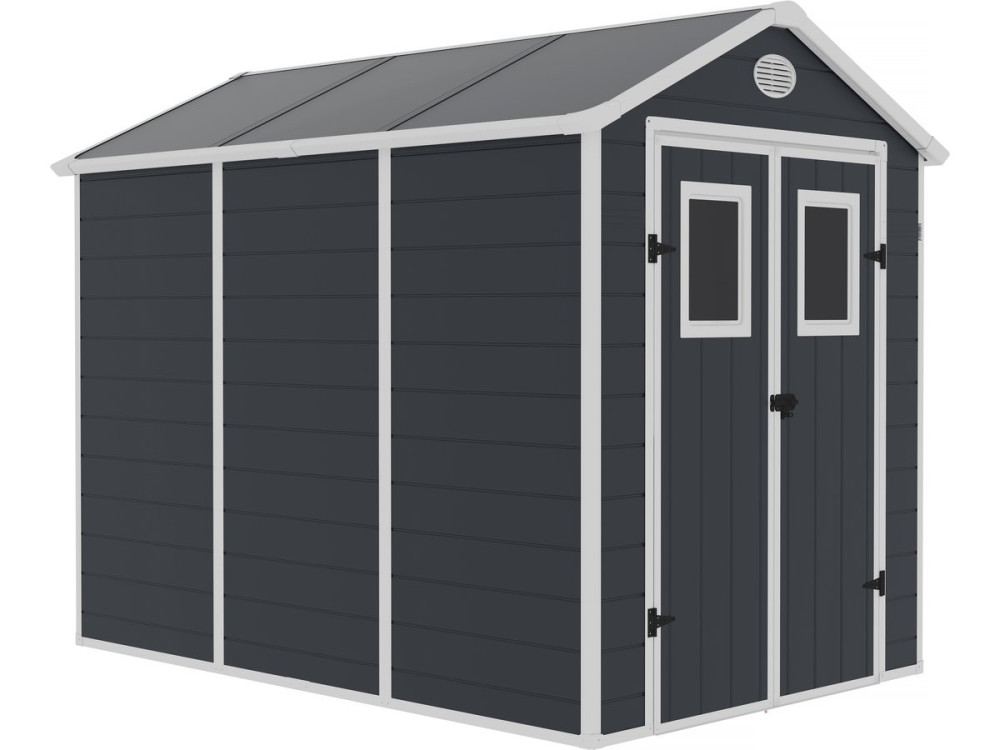 Gerätehaus aus Harz "Texas" - 5,23 m² - Befestigungsset inbegriffen  - Anthrazit