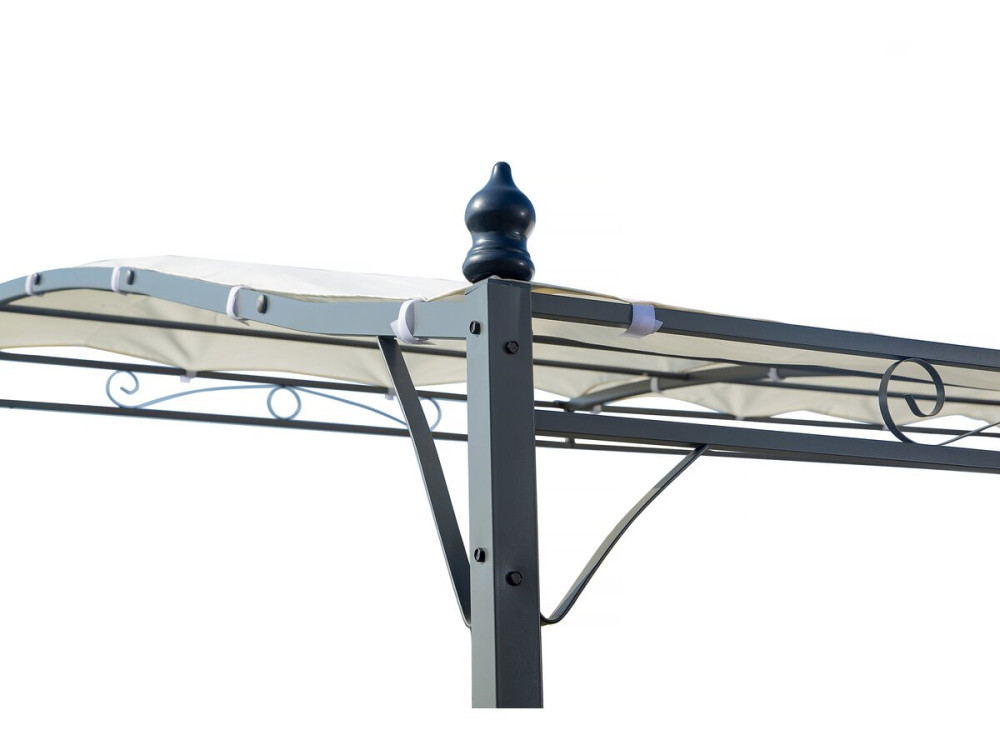 Metallpergola mit Neigung - 3 x 2,5 m - Beige