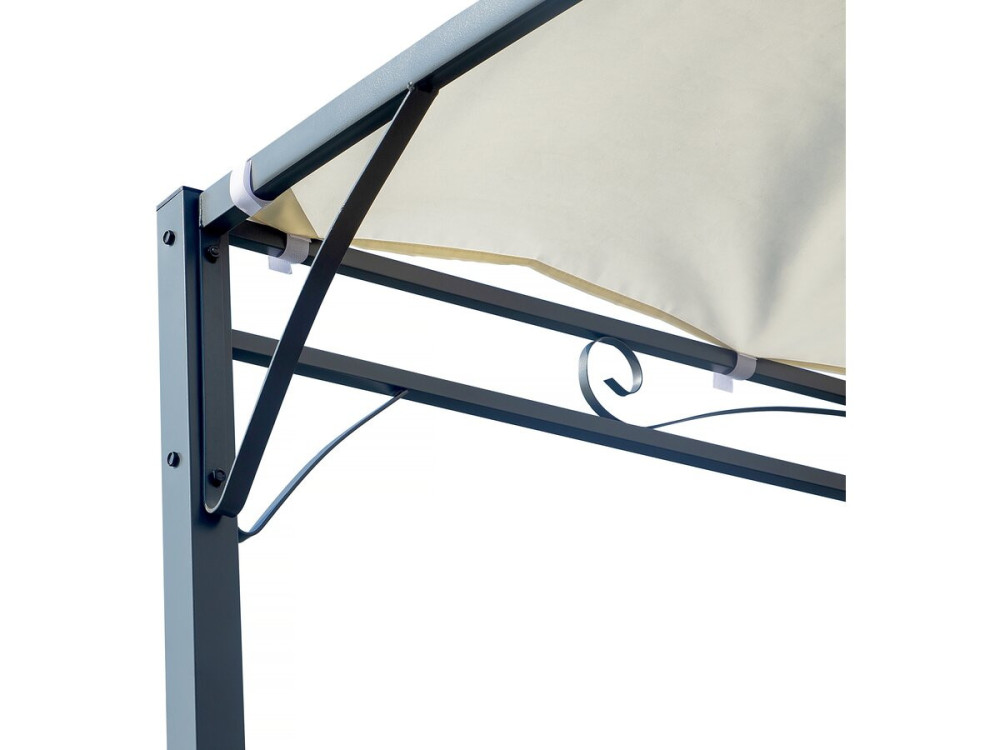 Metallpergola mit Neigung - 3 x 2,5 m - Beige