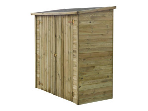 GERÄTEHAUS AUS HOLZ AN WAND AUFSTELLBAR LIPKI - 1,79 x 0,90 x 1,78/1,87 m