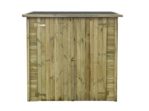 GERÄTEHAUS AUS HOLZ AN WAND AUFSTELLBAR LIPKI - 1,79 x 0,90 x 1,78/1,87 m 2