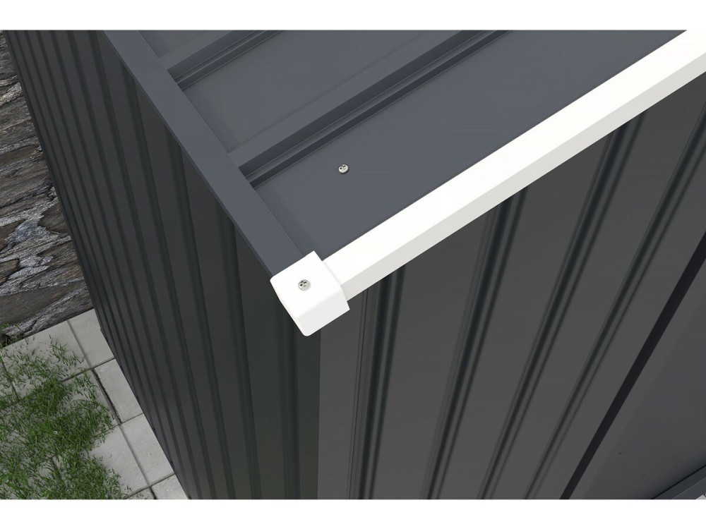 Dachrinne für Gerätehaus aus Metall 2 bis 6 m2