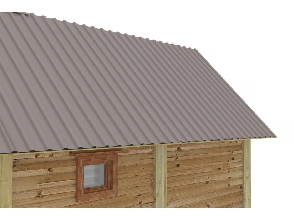 12 verzinkte Stahlbleche "Atlanta" - 129 x 42 cm - Taupe