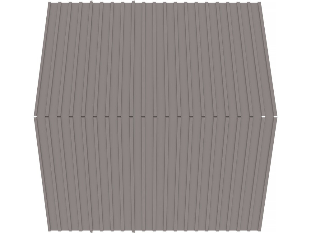 12 verzinkte Stahlbleche "Atlanta" - 129 x 42 cm - Taupe