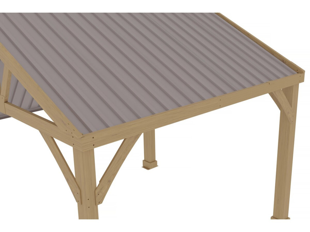 12 verzinkte Stahlbleche "Atlanta" - 129 x 42 cm - Taupe