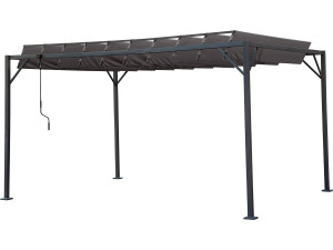 Bioklimatische Pergola aus Stoff „Lodge“ 3 x 4 m - Anthrazit