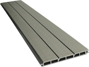 Zaunelement aus 6 Verbundplatten  - L 160 cm x B 25,8 cm x Dicke 2 cm - Grau 2