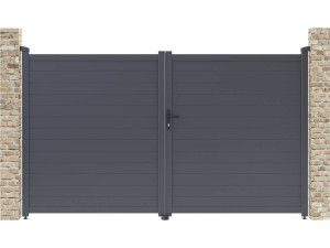 Gartentor aus Aluminium "Marc" - 299,5 x 180,9 cm - Grau
