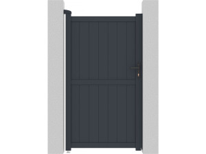Gartentor aus Aluminium "Maurice" - 101,2 x 180,9 cm - Grau