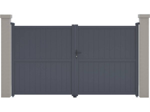 Gartentor aus Aluminium "Maurice" - 299,5 x 155,9 cm - Grau