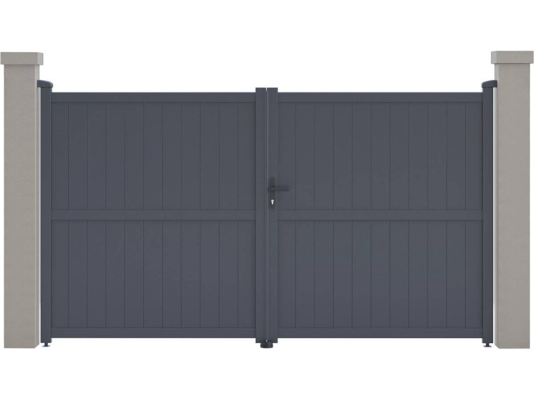 Gartentor aus Aluminium "Maurice" - 299,5 x 155,9 cm - Grau