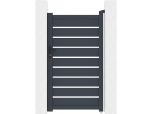 Gartentor aus Aluminium "Bastien" - 100 x 176 cm - Anthrazit