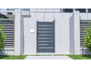 Gartentor aus Aluminium "Bastien" - 100 x 176 cm - Anthrazit 2