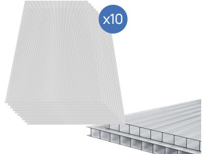 10er-Set 4-mm-Polycarbonatplatten „Michigan“, 7,9 m²