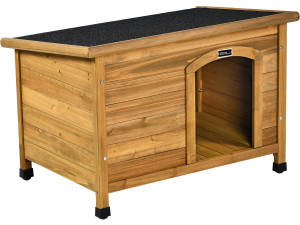 Hundehütte aus Holz „Max“ – 85 x 57 x 58 cm – Braun