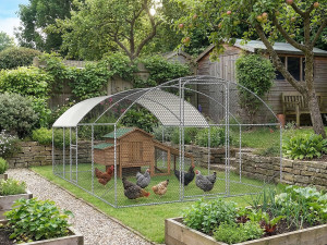 Hühnerauslauf Kuppel 15 m² Gitterpark "Cocorico" - 5 x 3 m - verzinkter Stahl 2
