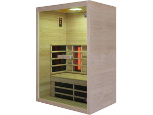 Infrarot-Saunakabine "Venus Vital" - 2 Plätze - 128.6 x 907 x 190 cm - Holz