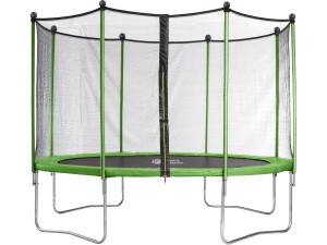 Trampolin "Yoopi" - Ø 3,65 m - mit Netz + Leiter + Abdeckung + Befestigungsset 2