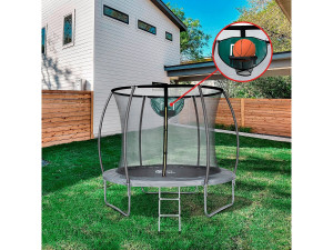 Trampolin Prestige "Jumper" 2,44 m mit Basketballkorb 2