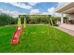Holzschaukel "Balanga" - Mit 1 Rutsche und 2 Schaukeln 2