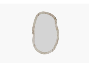 Holzspiegel "Lossa" - 52 x 86 cm - Beige marmoriert