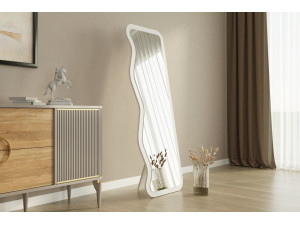 Holzspiegel "Asel" - 50 x 160 cm - Weiß 2